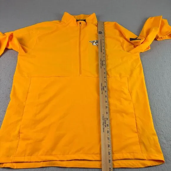Nashville Predators Jacket Mens Medium Yellow Adidas Windbreaker Lightweight NHL - Picture 7 of 12